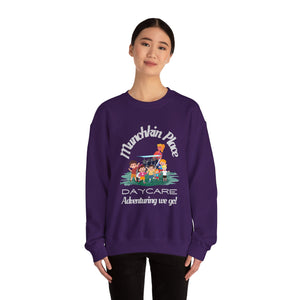 Adventuring We Go Munchkin Place Employee Unisex Heavy Blend™ Crewneck Sweatshirt