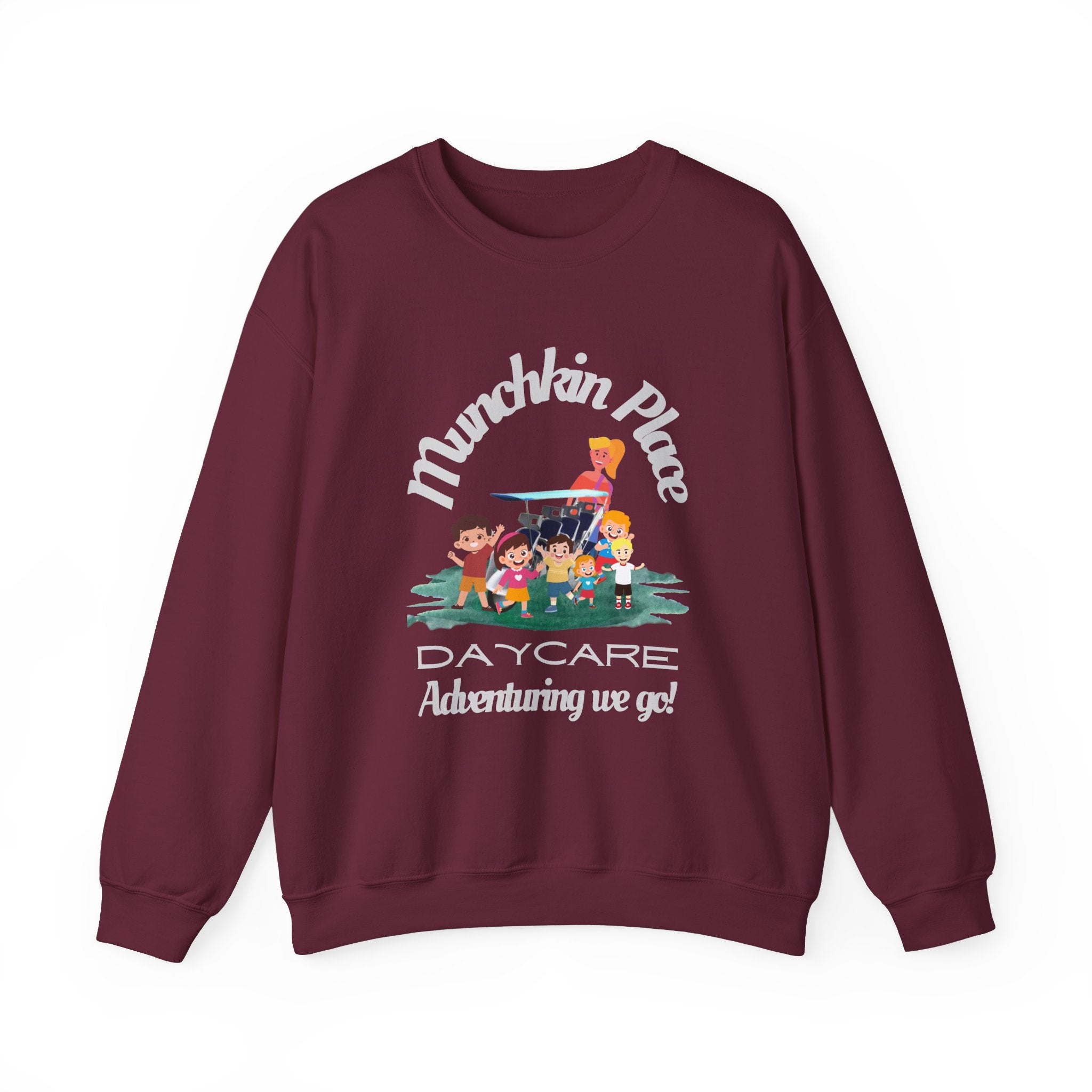 Adventuring We Go Munchkin Place Employee Unisex Heavy Blend™ Crewneck Sweatshirt