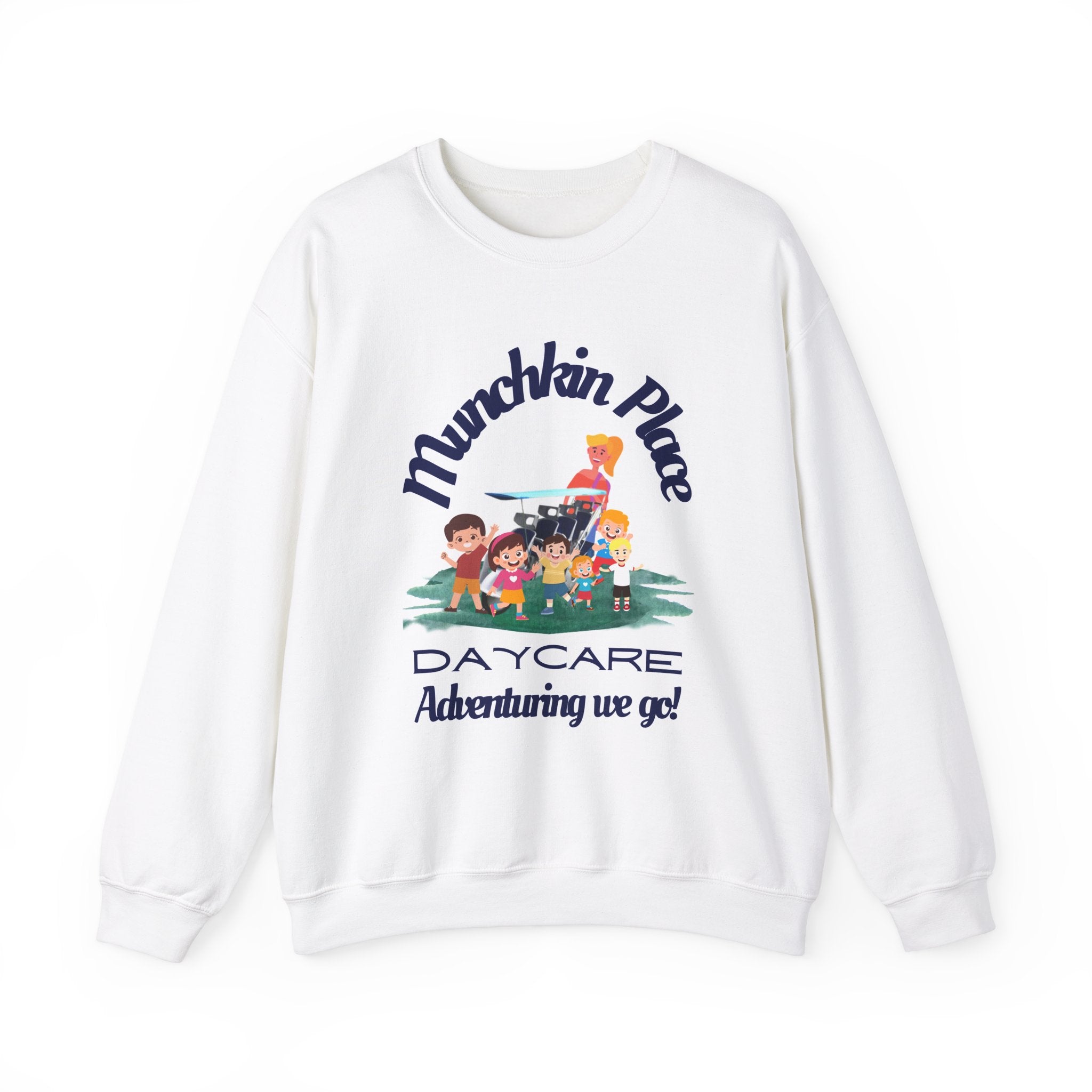 Adventuring We Go Munchkin Place Employee Unisex Heavy Blend™ Crewneck Sweatshirt