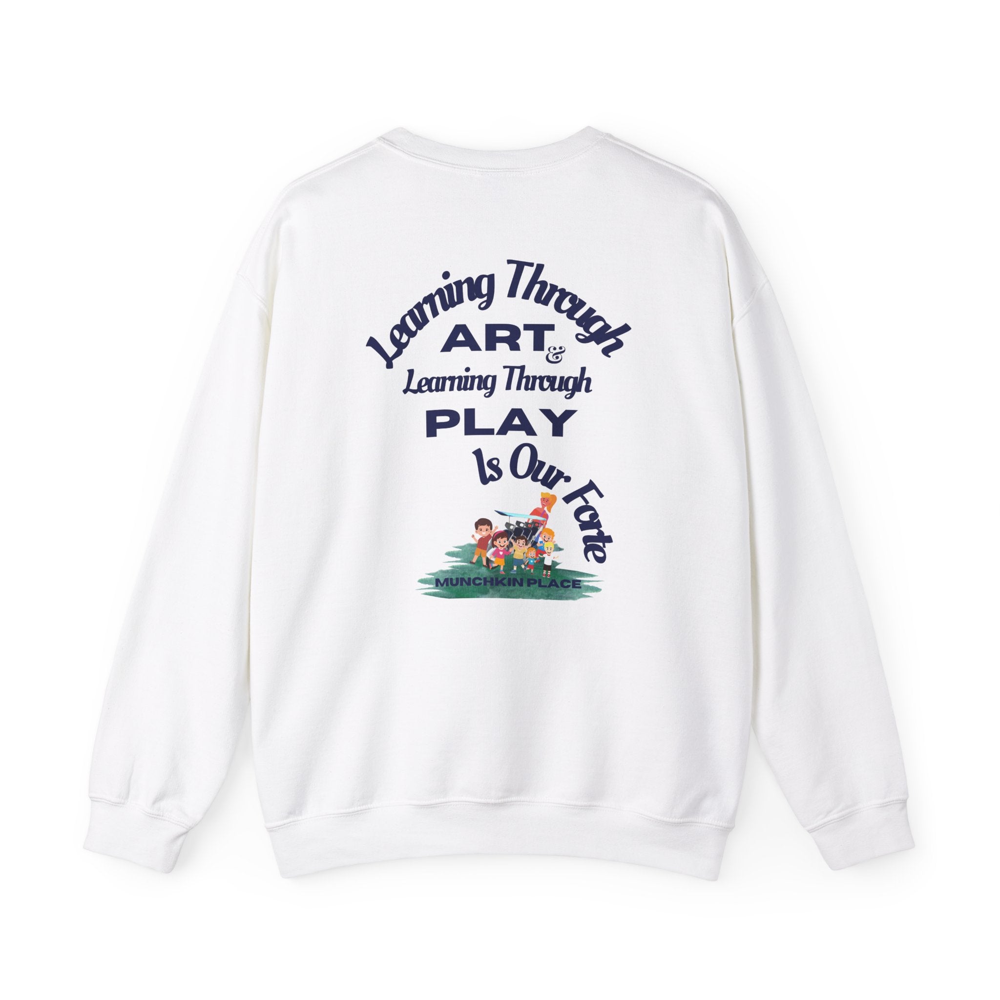 Adventuring We Go Munchkin Place Employee Unisex Heavy Blend™ Crewneck Sweatshirt