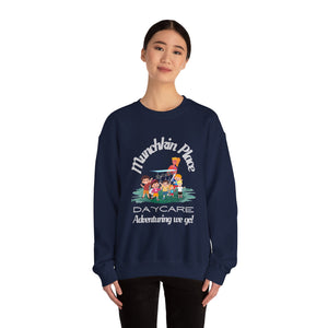 Adventuring We Go Munchkin Place Employee Unisex Heavy Blend™ Crewneck Sweatshirt