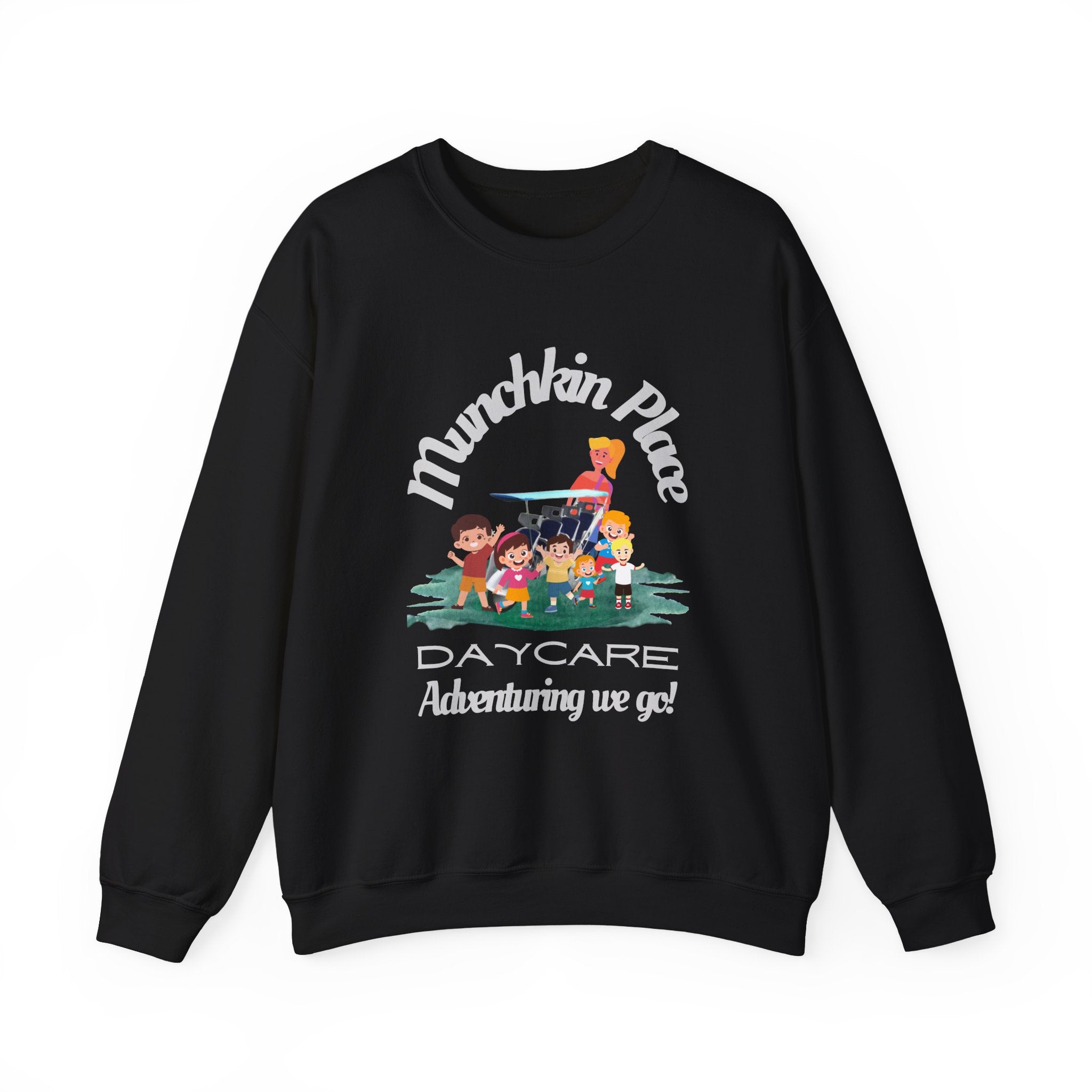 Adventuring We Go Munchkin Place Employee Unisex Heavy Blend™ Crewneck Sweatshirt