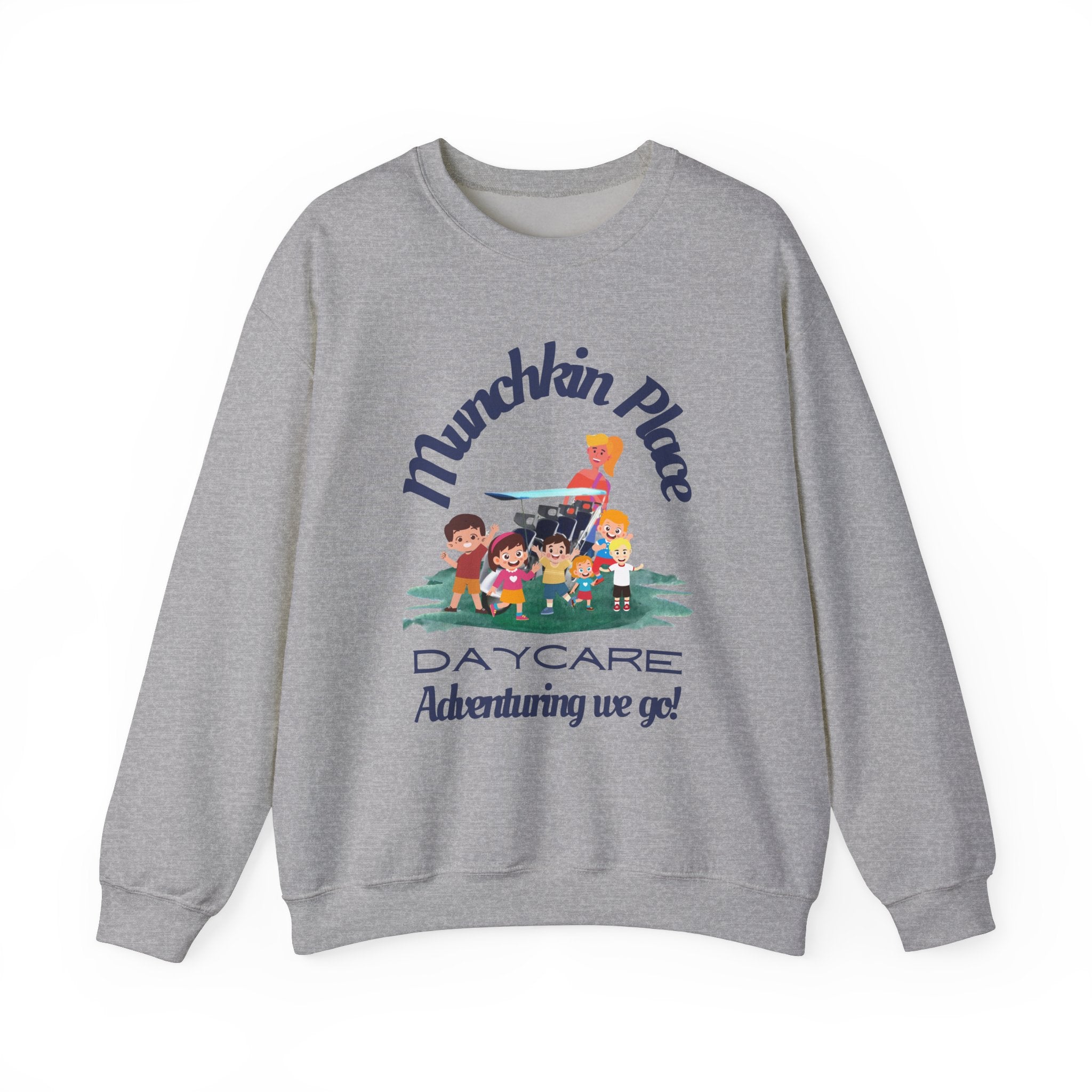 Adventuring We Go Munchkin Place Employee Unisex Heavy Blend™ Crewneck Sweatshirt