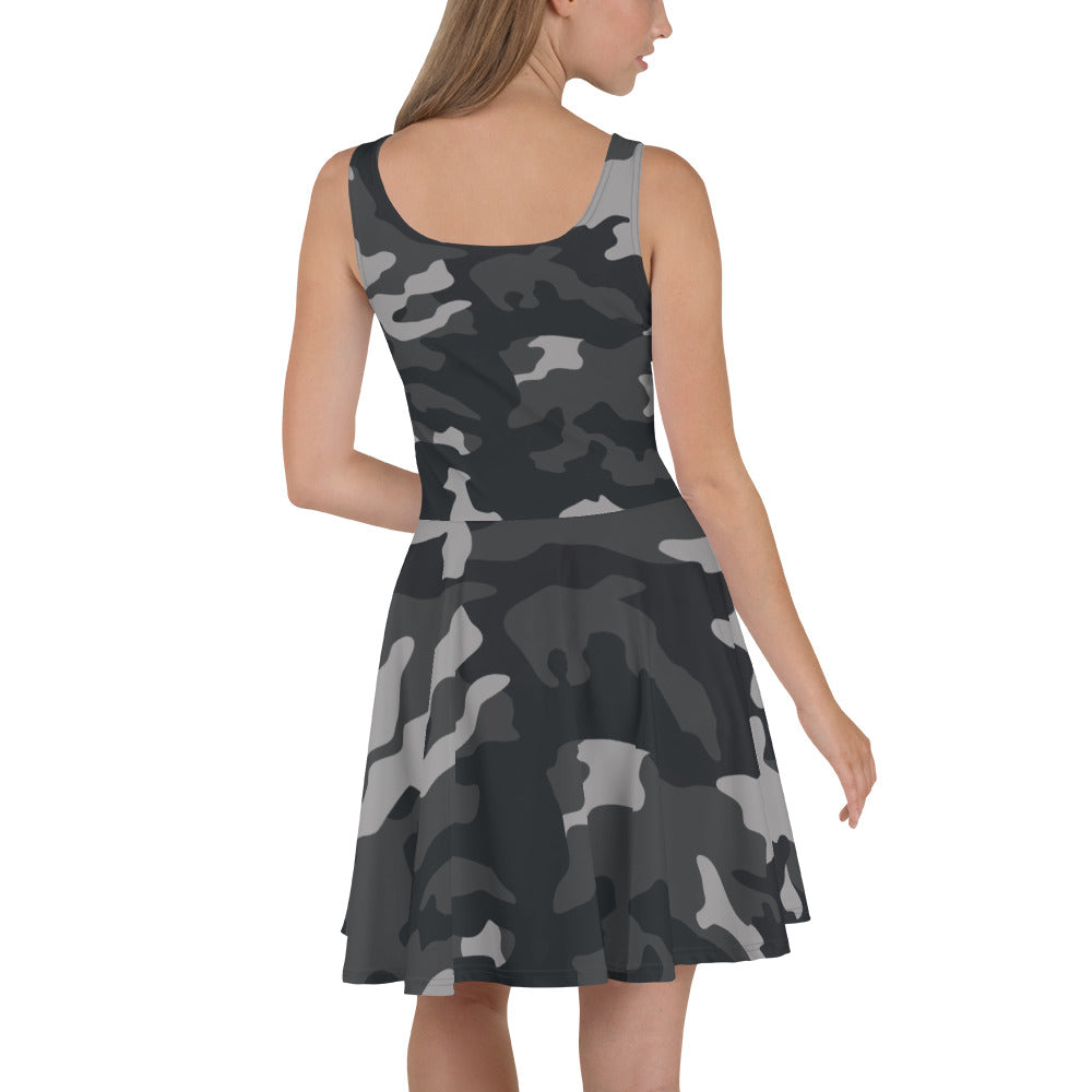 Munchkin Place Black Camo Skater Dress