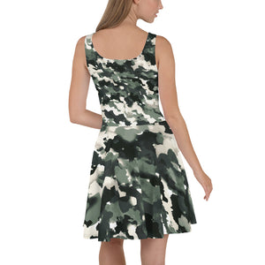 Munchkin Place Green Camo Skater Dress