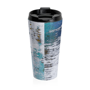 An Artist's Eye Stainless Steel Travel Mug Hint of Turquoise