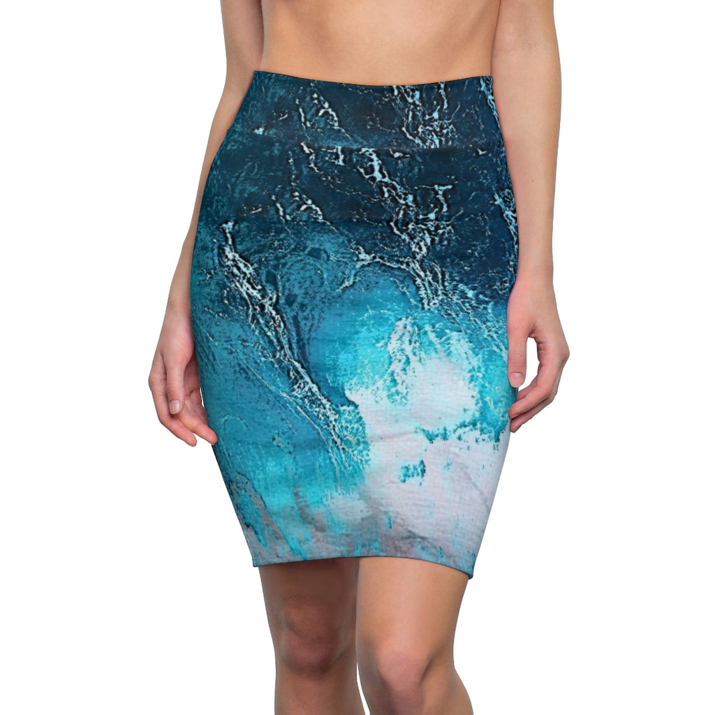 Torrent Tide  Women's Pencil Skirt
