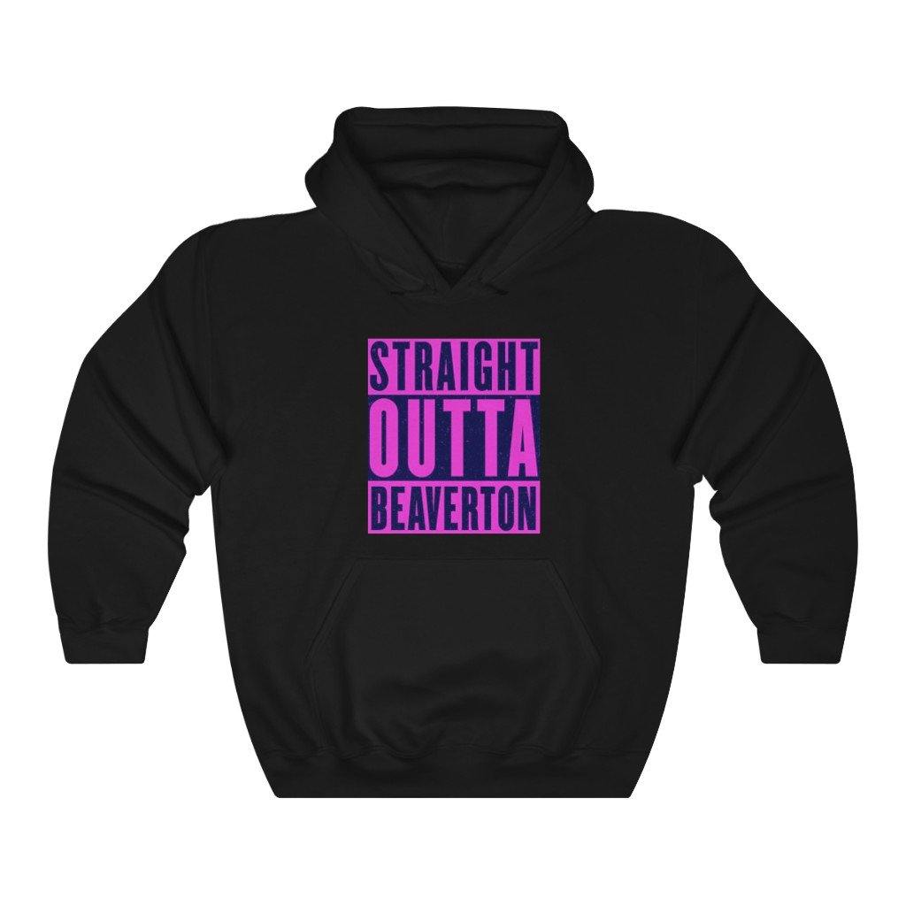 Straight Outta Beaverton Heavy Blend™ Hooded Sweatshirt Salmon - Munchkin Place Shop 