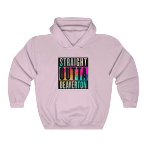 Straight Outta Beaverton Heavy Blend™ Hooded Sweatshirt Rainbow