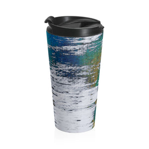 An Artist's Eye Stainless Steel Travel Mug Hint of Turquoise