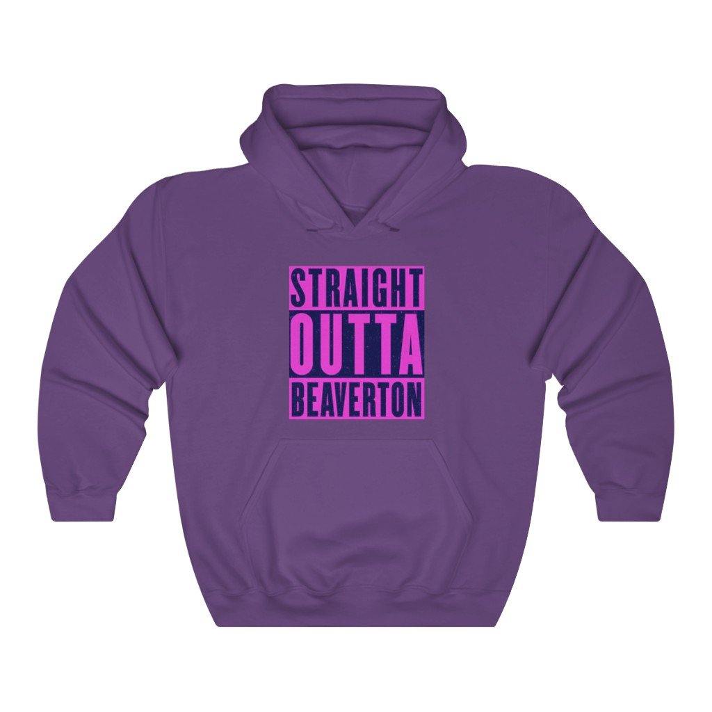 Straight Outta Beaverton Heavy Blend™ Hooded Sweatshirt Salmon - Munchkin Place Shop 