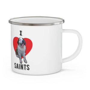 I Love Saints Enamel Camping Mug - Munchkin Place Shop 
