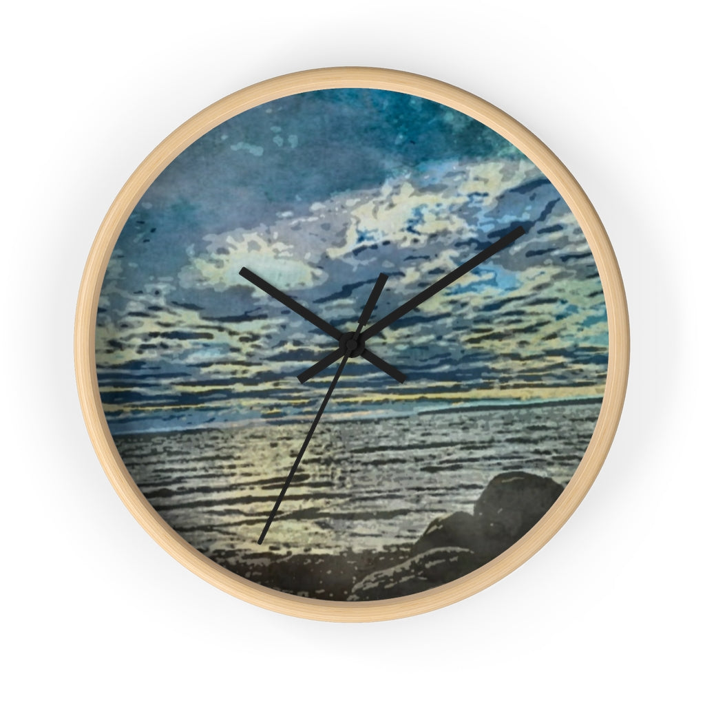 Serene Harbour Wall clock