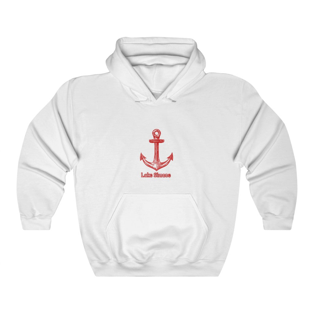 Lake Simcoe Red Anchor Unisex Heavy Blend™ Hooded Sweatshirt