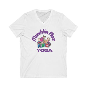 Munchkin Place Yoga Unisex Jersey Short Sleeve V-Neck Tee