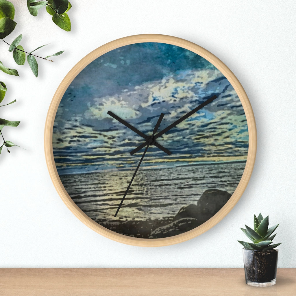 Serene Harbour Wall clock