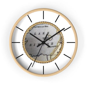 Map of Lake Simcoe Anchor Wall clock - Munchkin Place Shop 