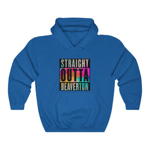 Straight Outta Beaverton Heavy Blend™ Hooded Sweatshirt Rainbow