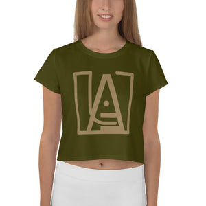 ICONIC Crop Tee in Army Green