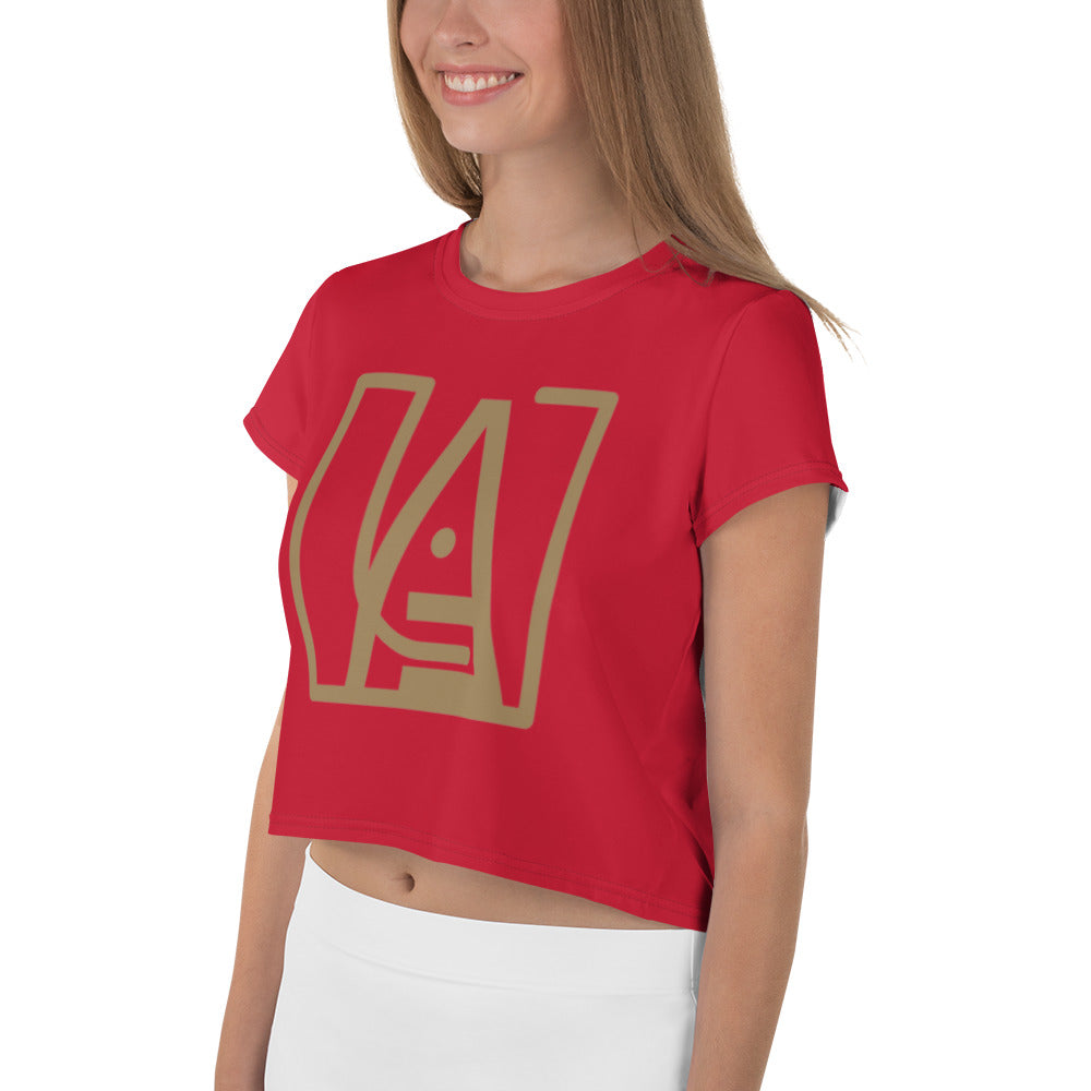 ICONIC Crop Tee in Red