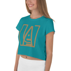 ICONIC Crop Tee in Eastern Blue