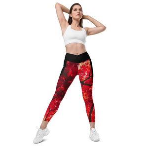 Oh Canada Crossover leggings with pockets