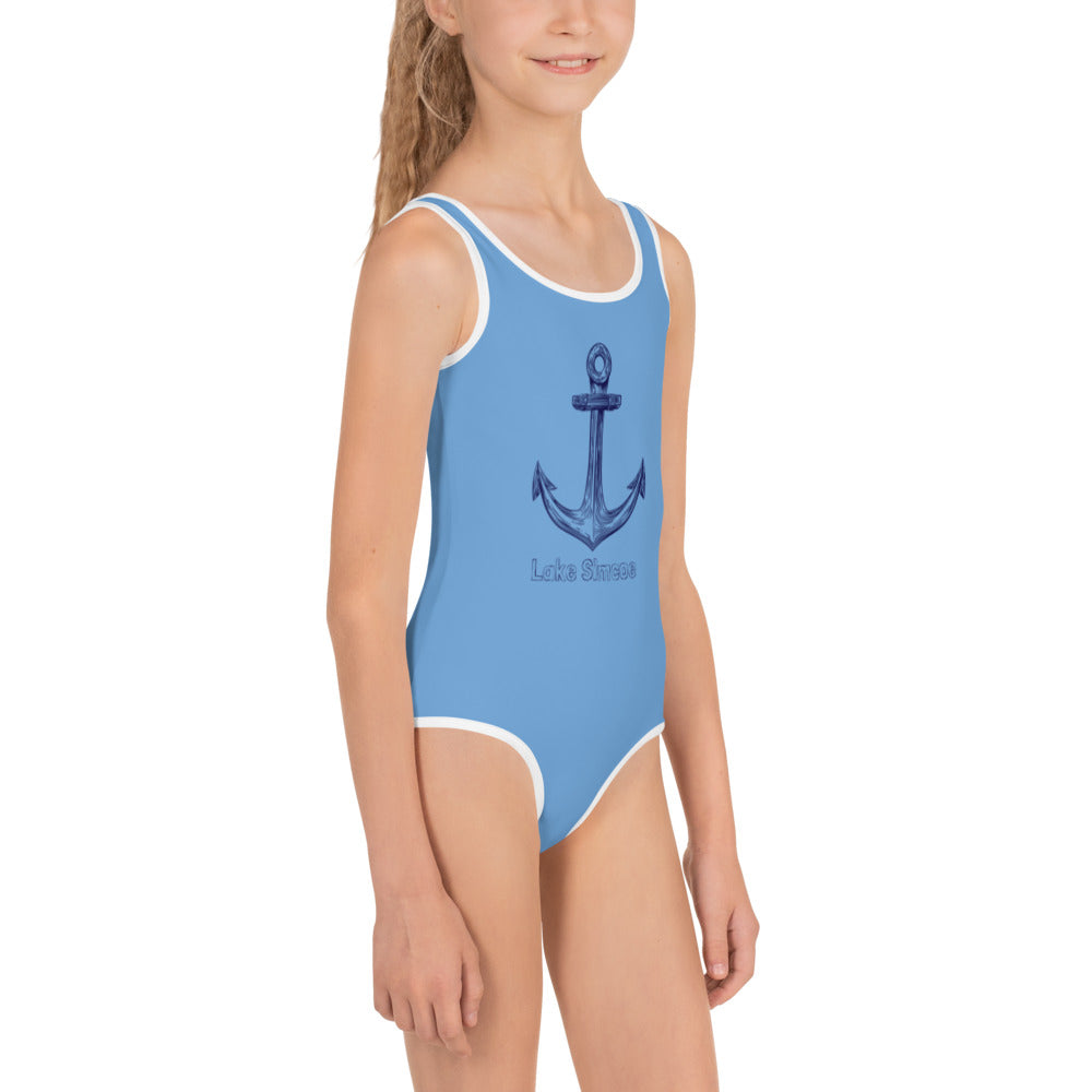 Lake Simcoe Kids Swimsuit in Baby Blue