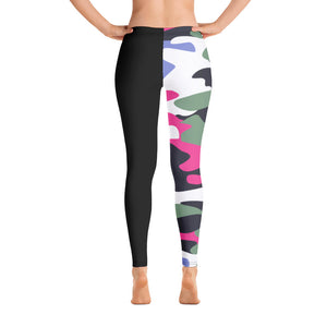 ICONIC Pink and Green Camo Leggings