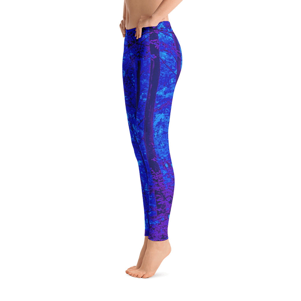 Into the Woods Mystical Shades of Blue Leggings