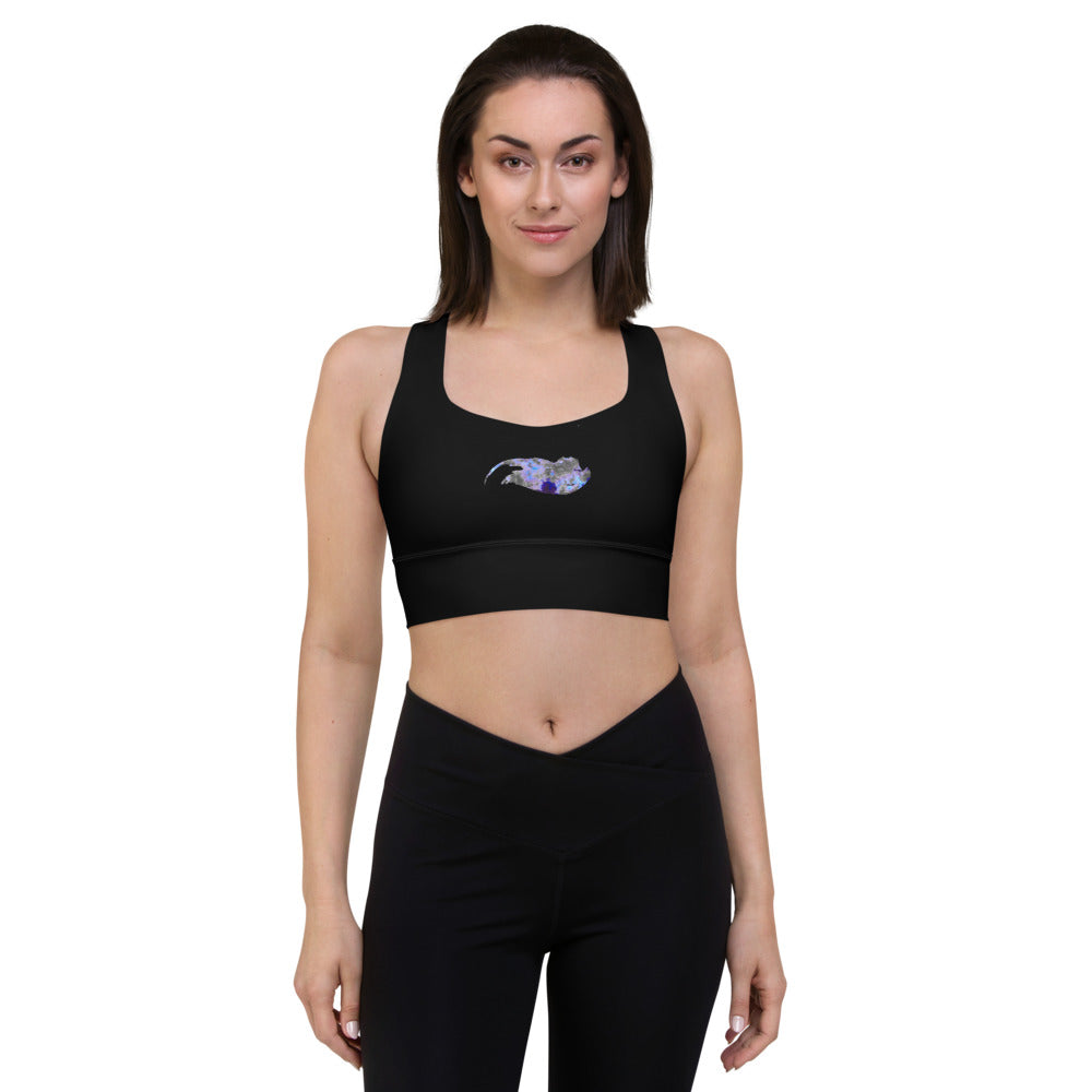 Bloom Within ll Abstract Longline Sports bra