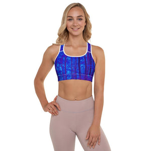 Into the Woods Mystical Shades of Blue Padded Sports Bra - Munchkin Place Shop 