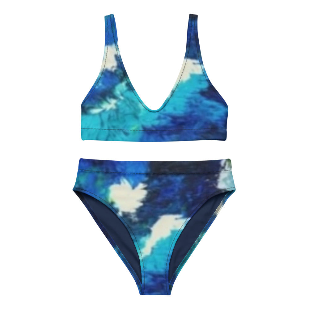 Transcendent Water Lily High-waisted Eco Friendly Bikini