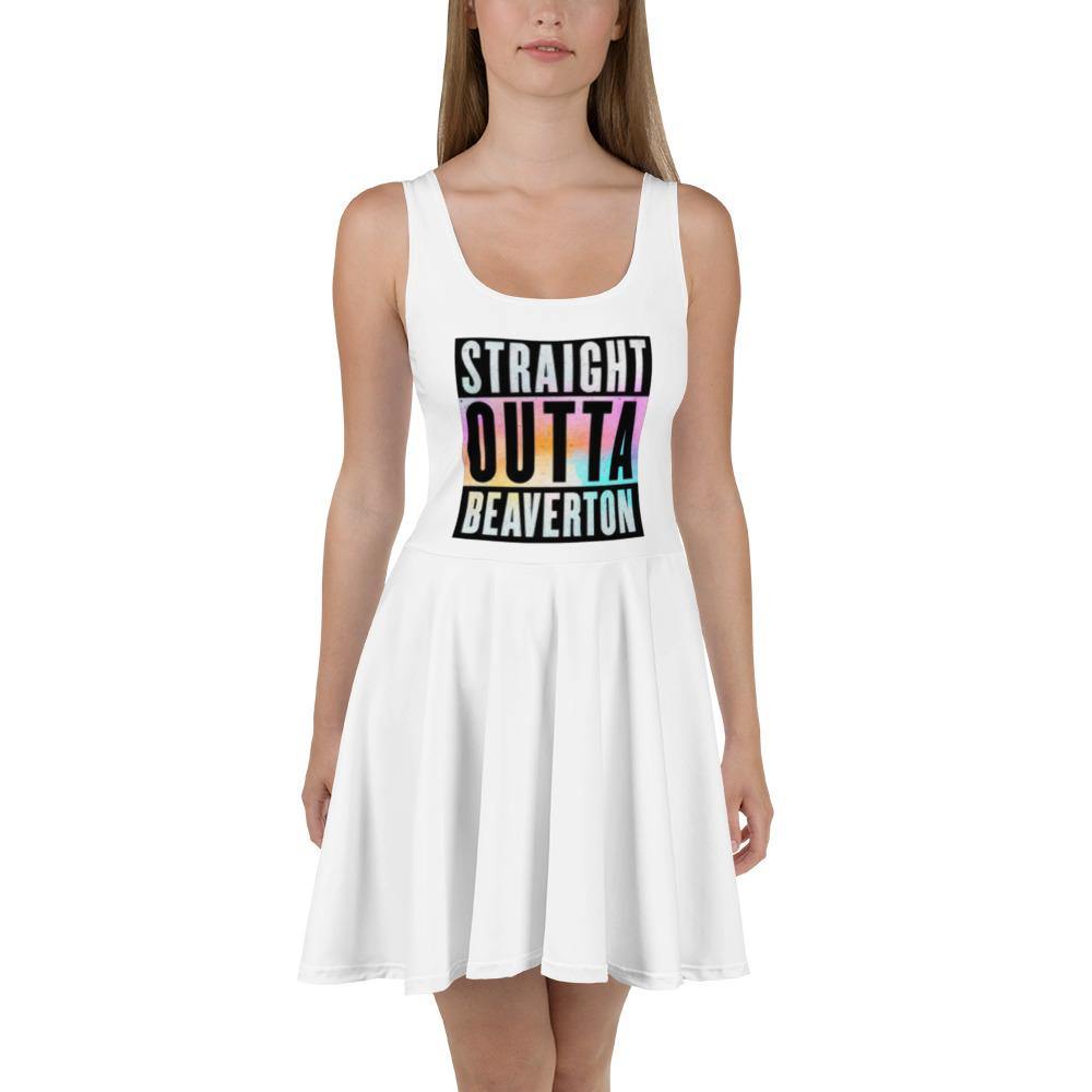 Straight Outta Beaverton Rainbow Skater Dress - Munchkin Place Shop 