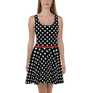 Polka Dot Black and White Skater Dress