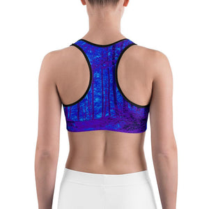 Into The Woods Mystical Blue Sports bra - Munchkin Place Shop 