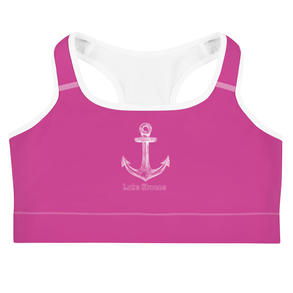 Lake Simcoe Sports bra in Hot Pink