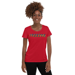 Freedom Women's Athletic T-shirt in Red