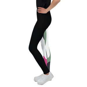 ICONIC Pink and Green Camo Youth Leggings