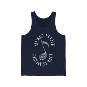 Music Is Life Life Is Music Unisex Jersey Tank - Munchkin Place Shop 