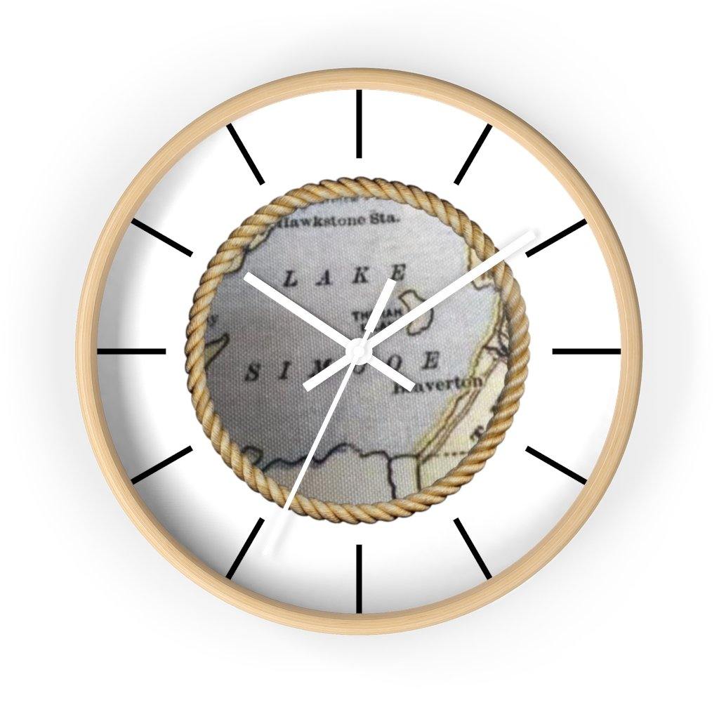 Map of Lake Simcoe Anchor Wall clock - Munchkin Place Shop 