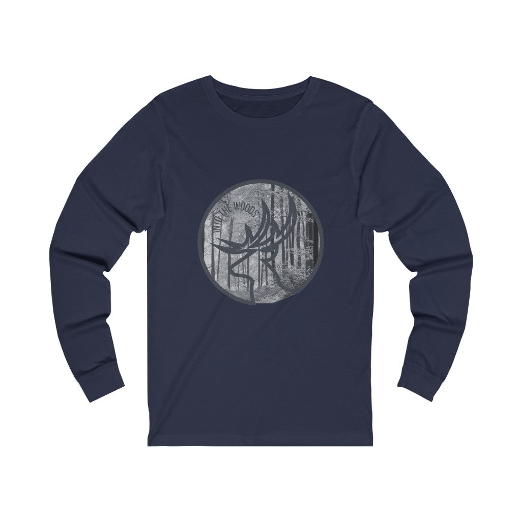 Into the Woods Grey Forest Unisex Jersey Long Sleeve Tee