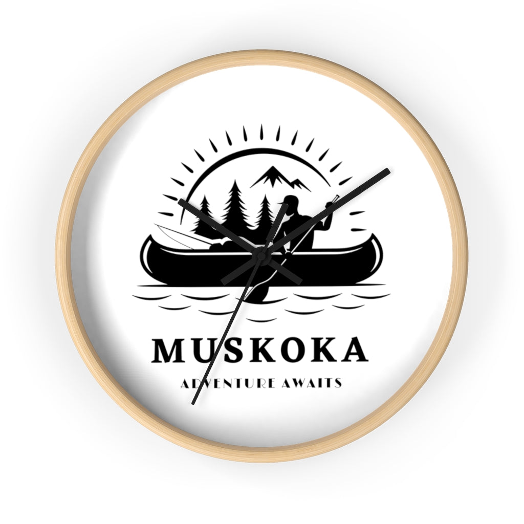 Muskoka Adventure Awaits ll Wall clock