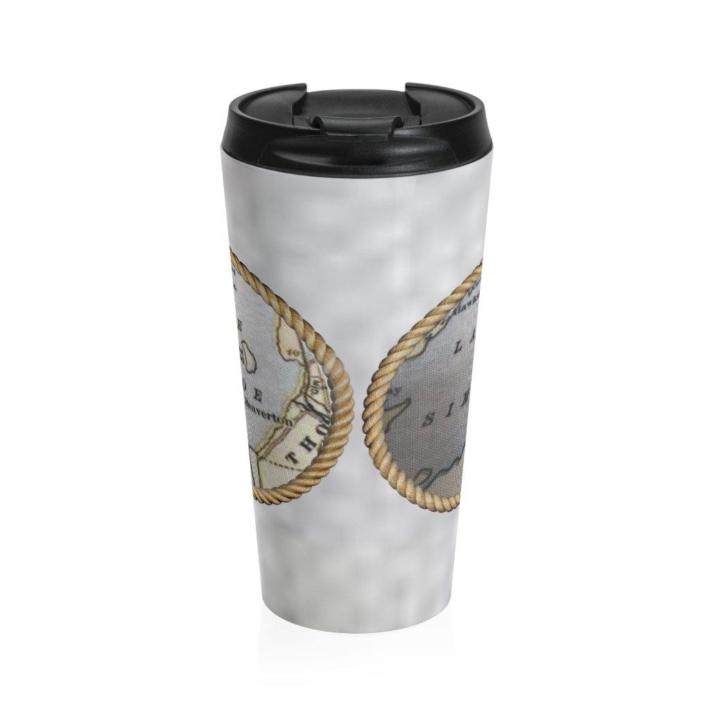 Map of Lake Simcoe Map Stainless Steel Travel Mug - Munchkin Place Shop 