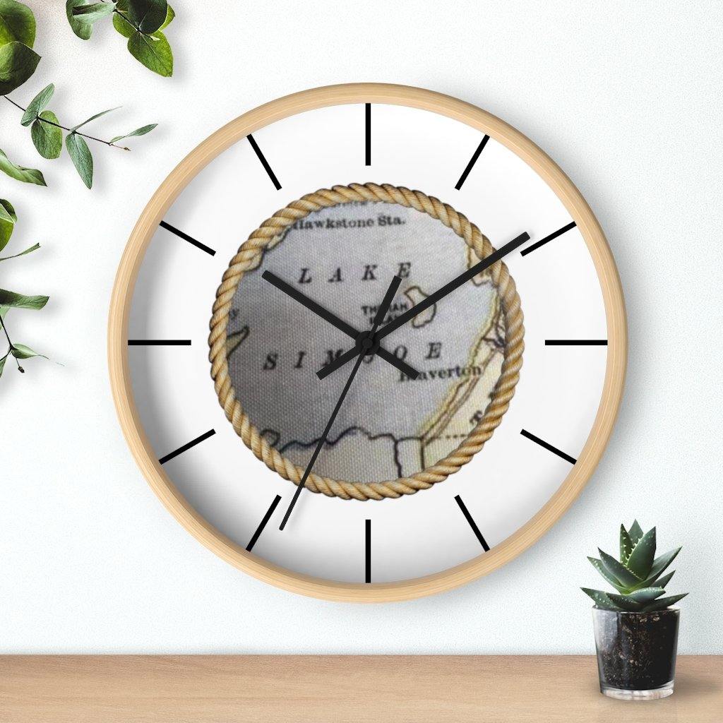 Map of Lake Simcoe Anchor Wall clock - Munchkin Place Shop 