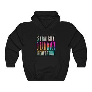 Straight Outta Beaverton Heavy Blend™ Hooded Sweatshirt Rainbow