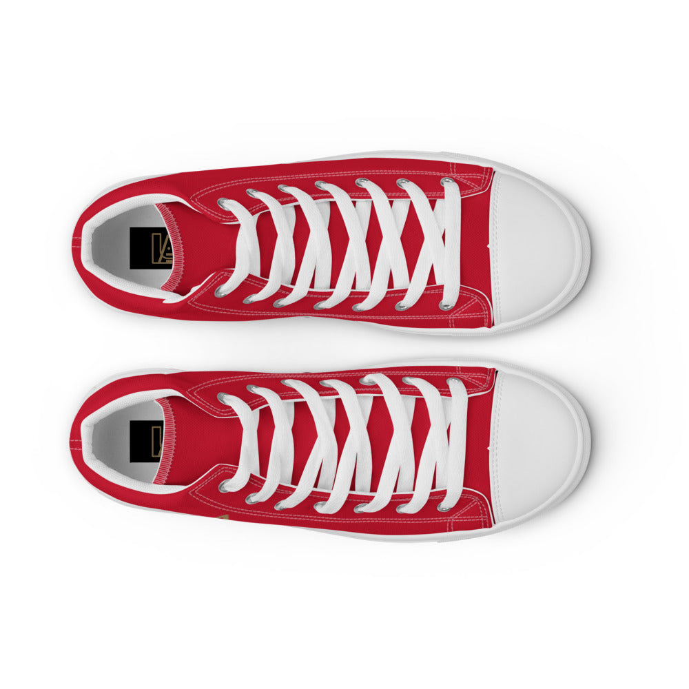 ICONIC Men’s high top canvas shoes in Red