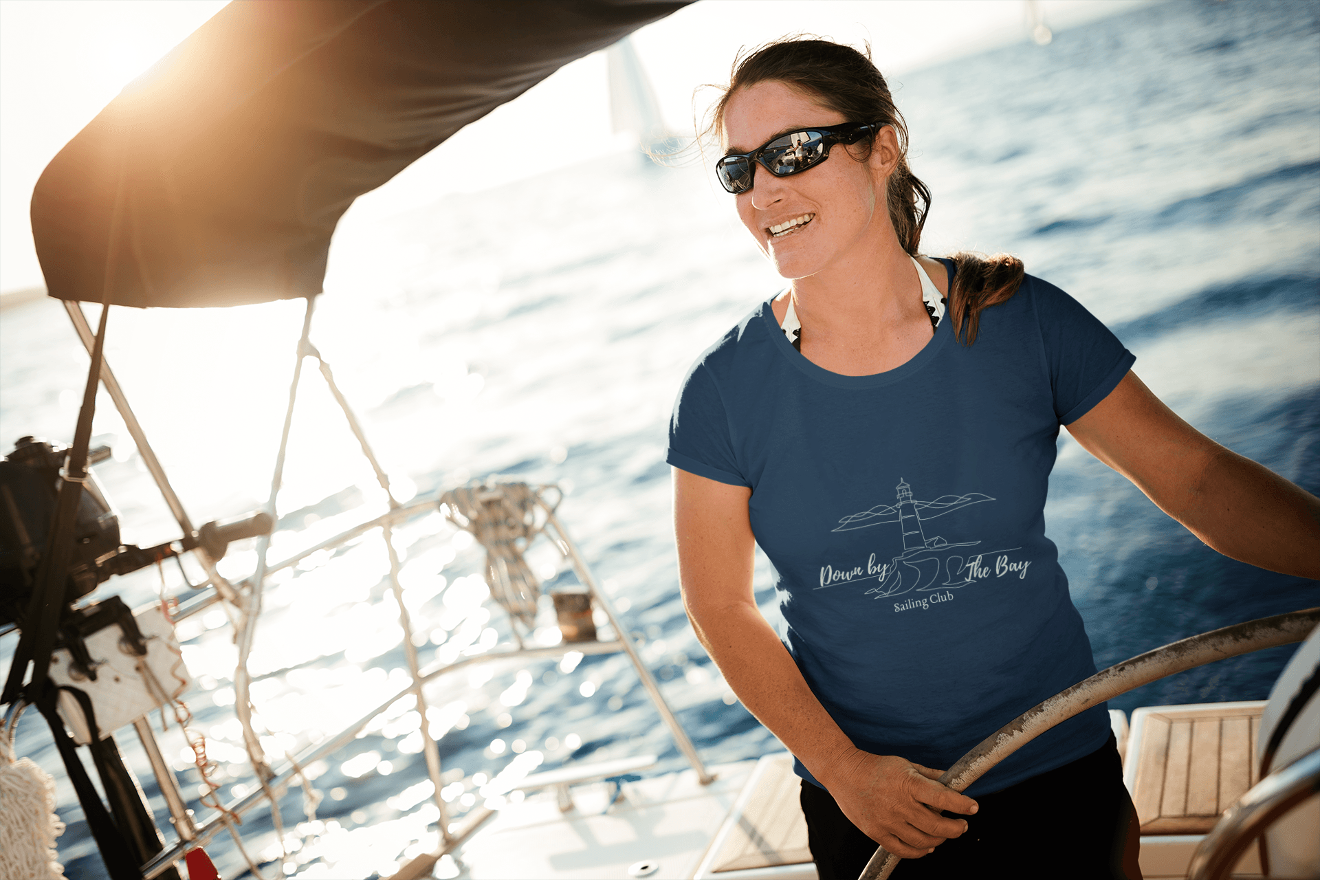 Down By The Bay Sailing Club Women's Softstyle Tee - Munchkin Place Shop 