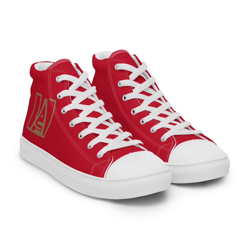 ICONIC Women’s high top canvas shoes in Red